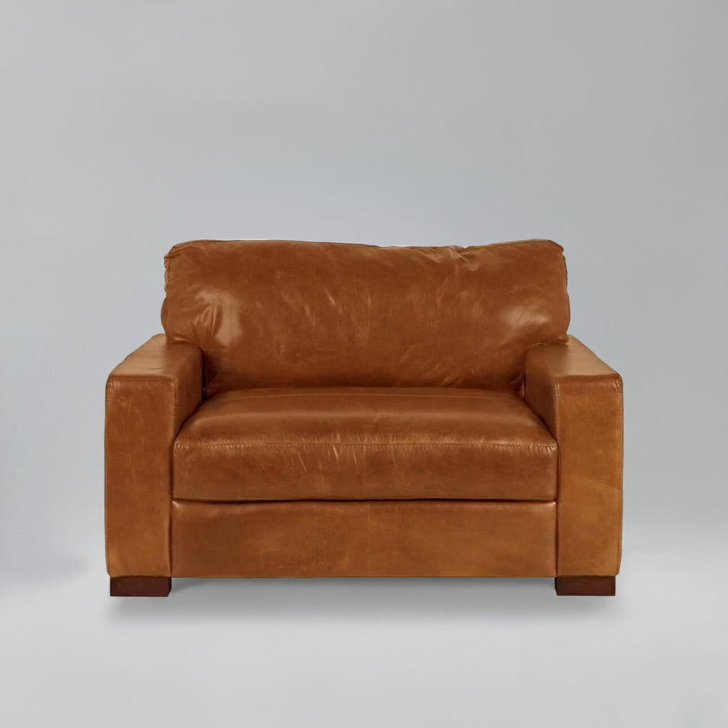 Splendor Chestnut Leather Chair 1 2 Atlantic Bedding Furniture